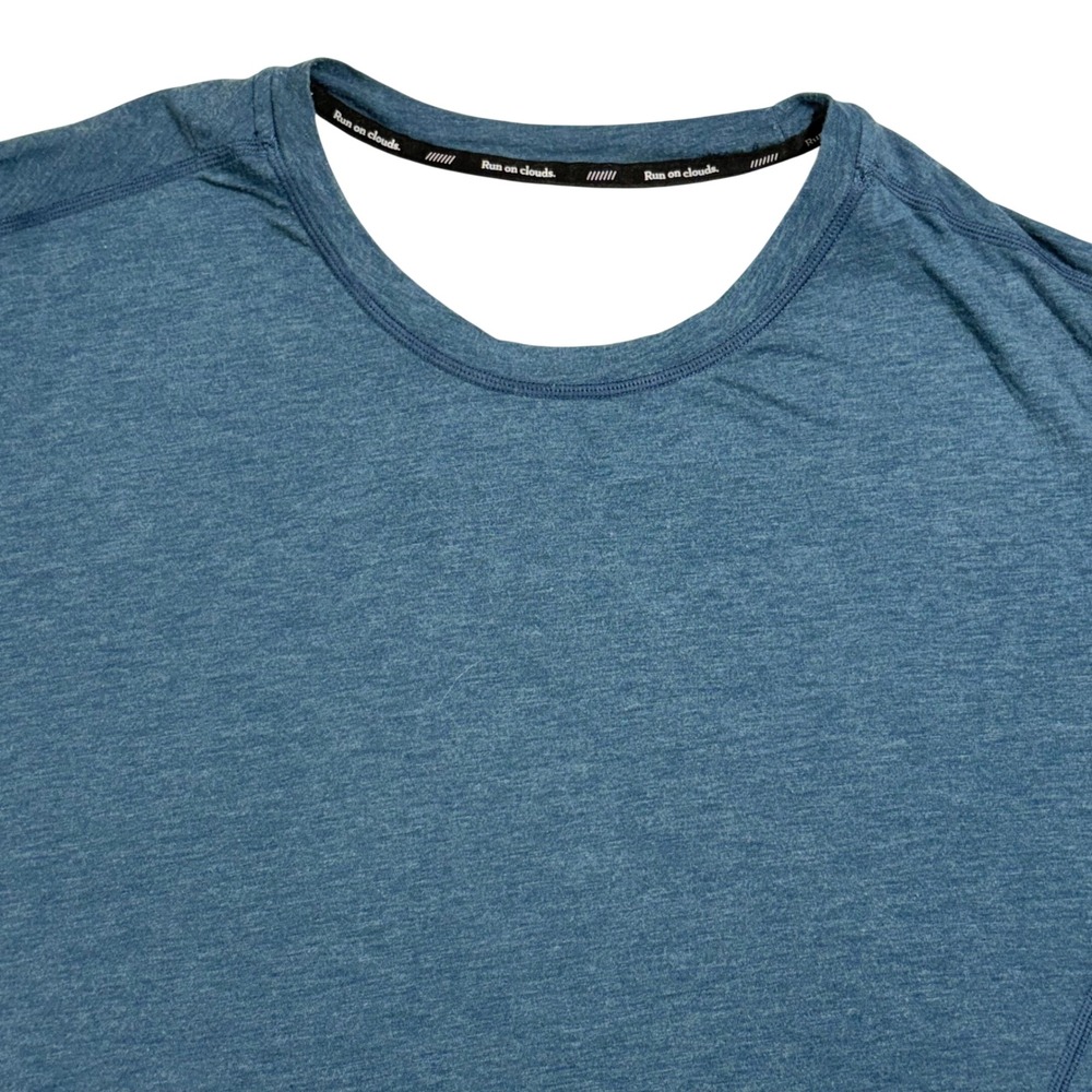 On Running Comfort-T Mens Large Blue Heather Performance Short Sleeve Shirt Tee